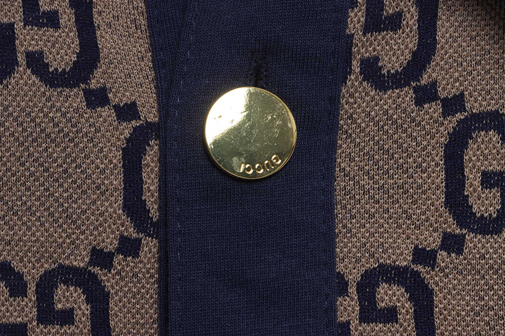 Gucci silk jacquard stitching POLO