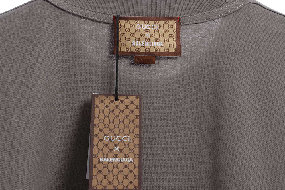 GUCCI joint Balenciaga paint printing short sleeve TSK1