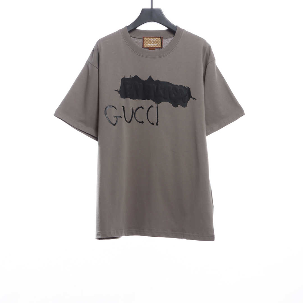GUCCI joint Balenciaga paint printing short sleeve TSK1