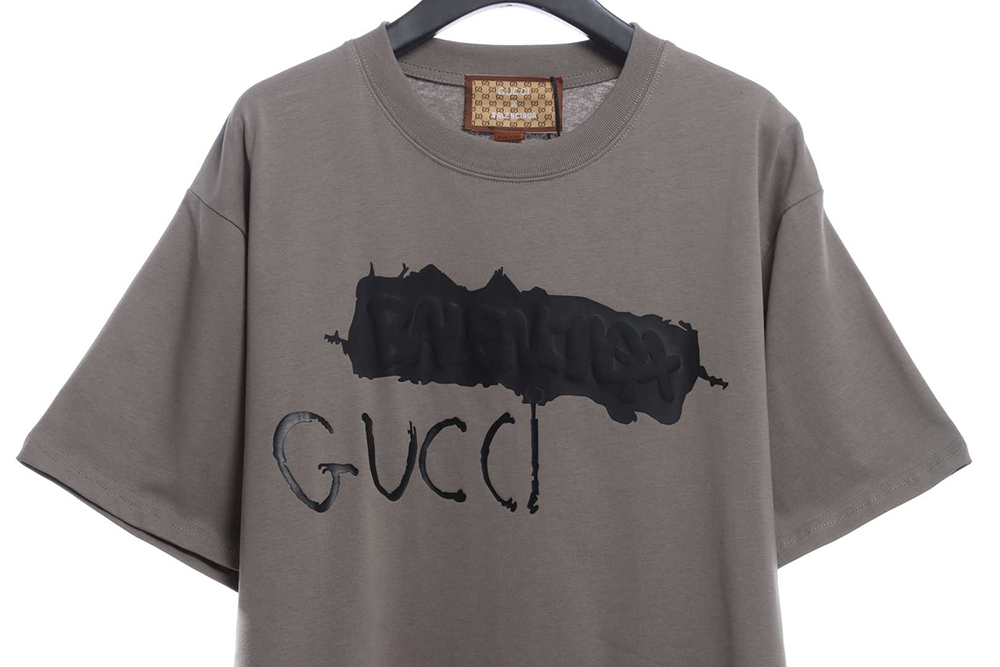 GUCCI joint Balenciaga paint printing short sleeve TSK1