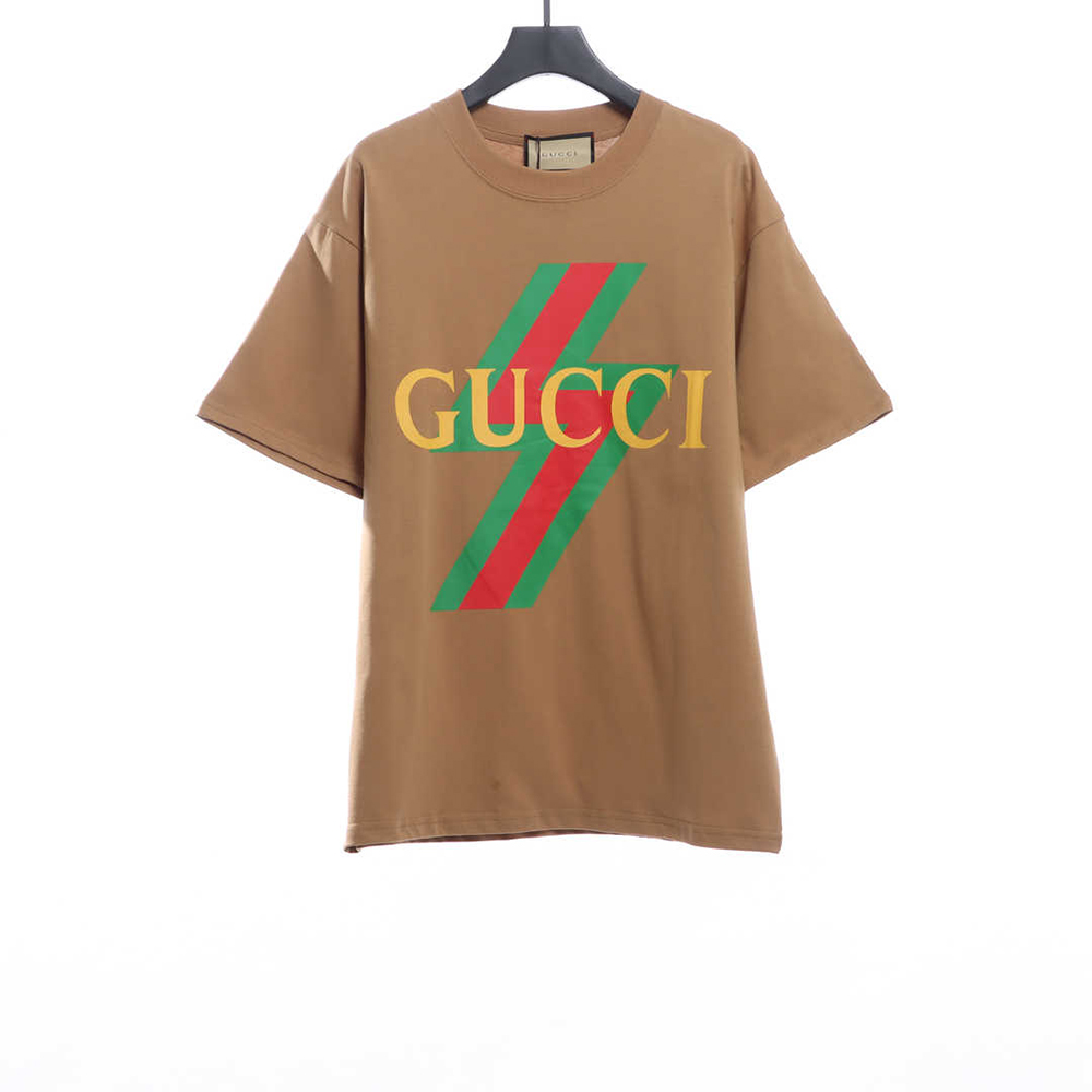 GUCCI letter geometric pattern print short sleeve TSK1
