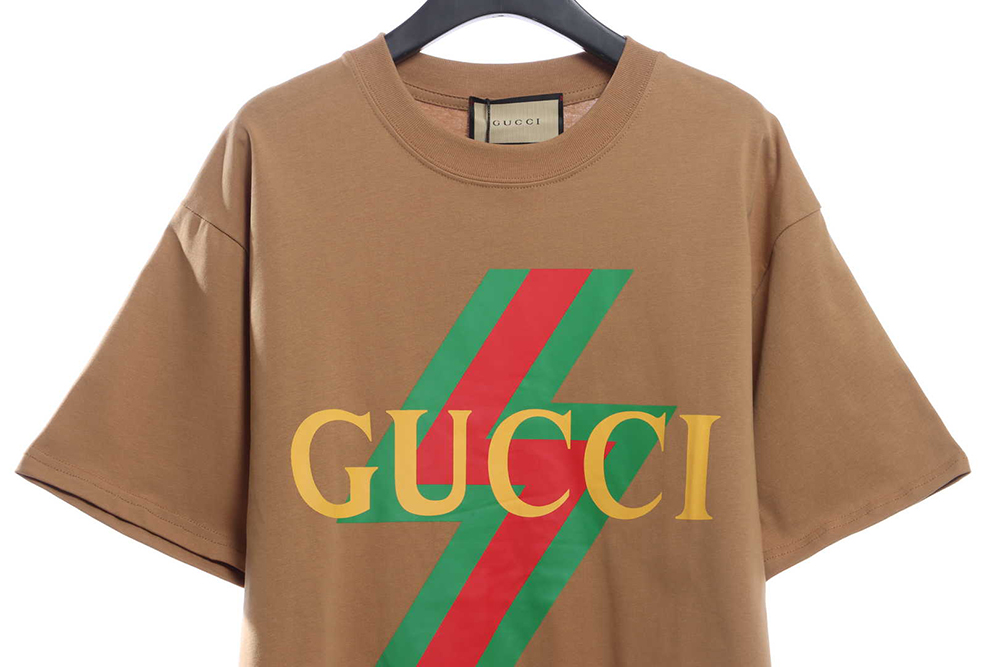 GUCCI letter geometric pattern print short sleeve TSK1