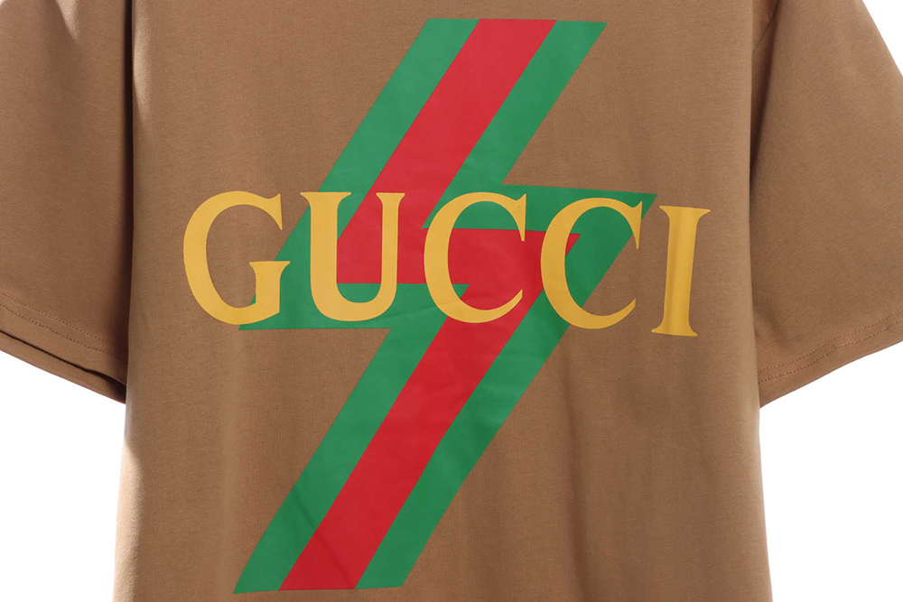 GUCCI letter geometric pattern print short sleeve TSK1