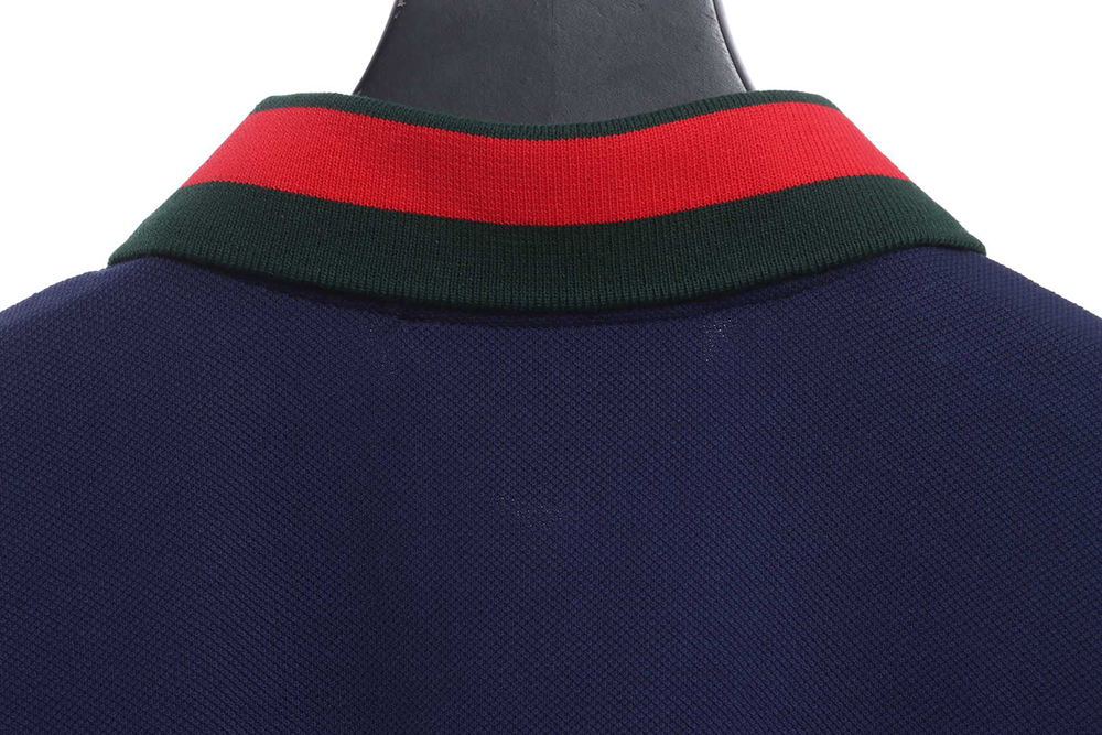 Gucci neckline red and green ribbed POLO TSK2