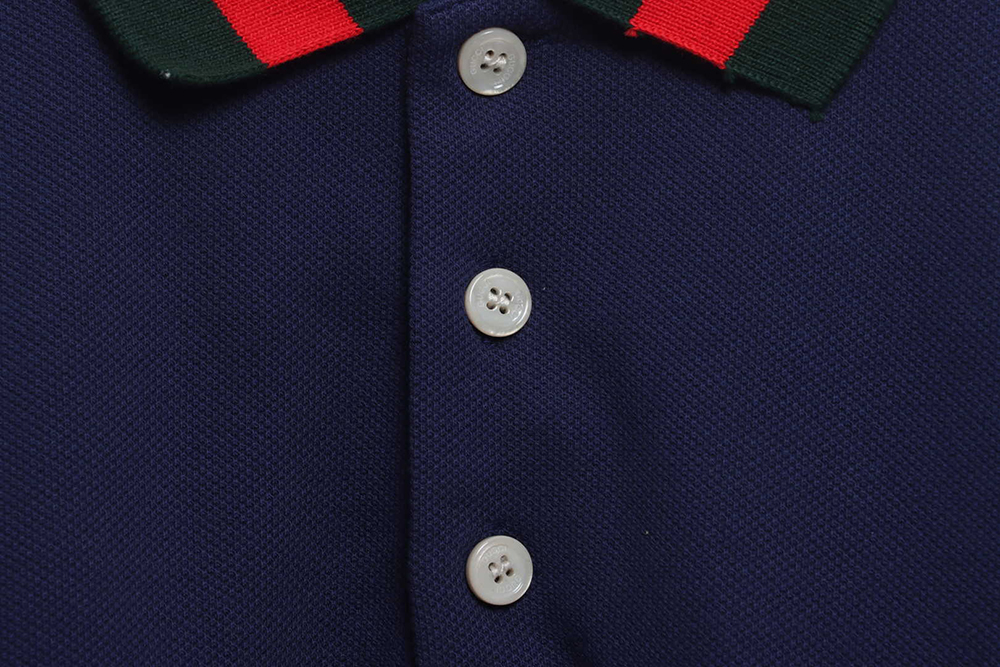 Gucci neckline red and green ribbed POLO TSK2