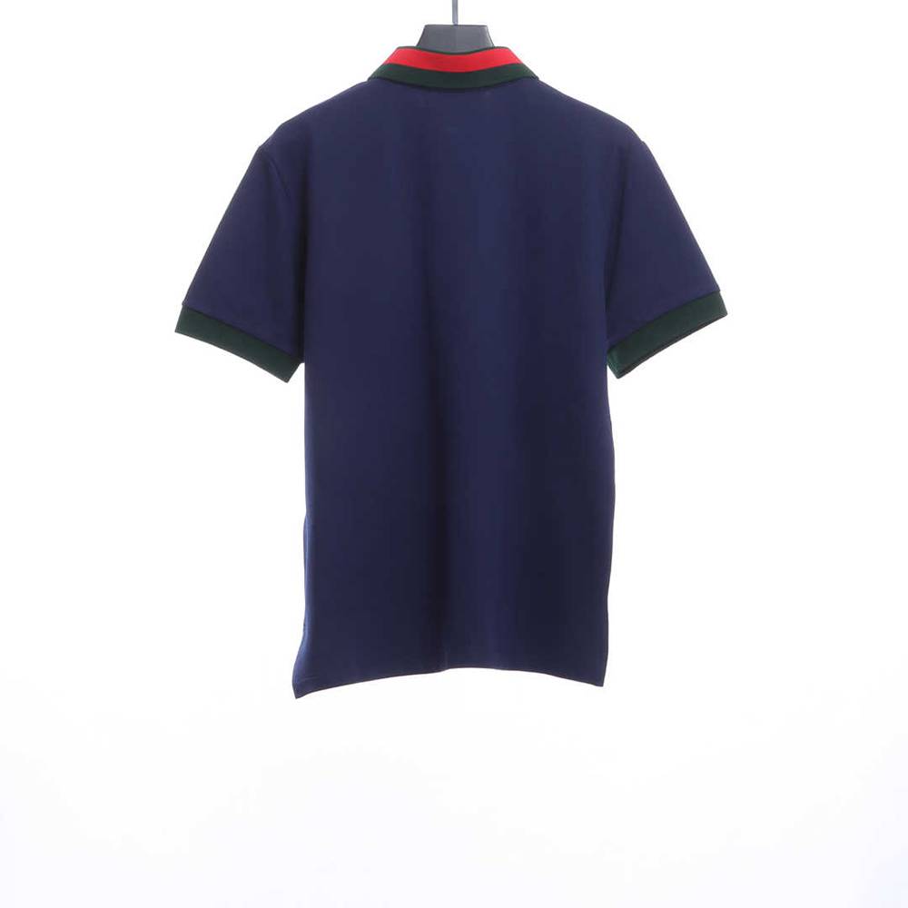 Gucci neckline red and green ribbed POLO TSK2