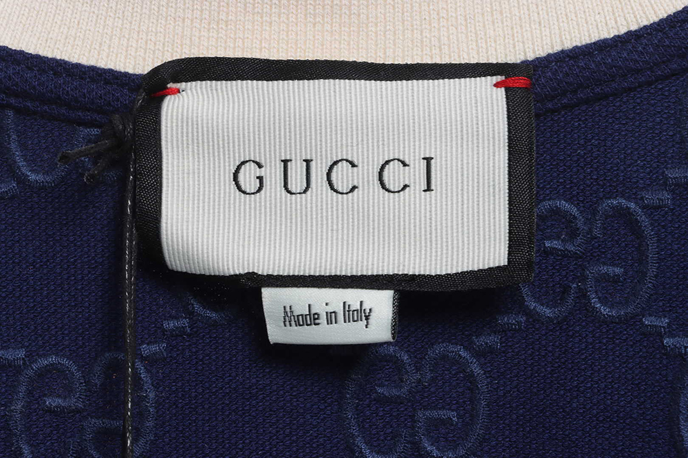 Gucci full pattern double G embroidery jacquard POLO shirt TSK1