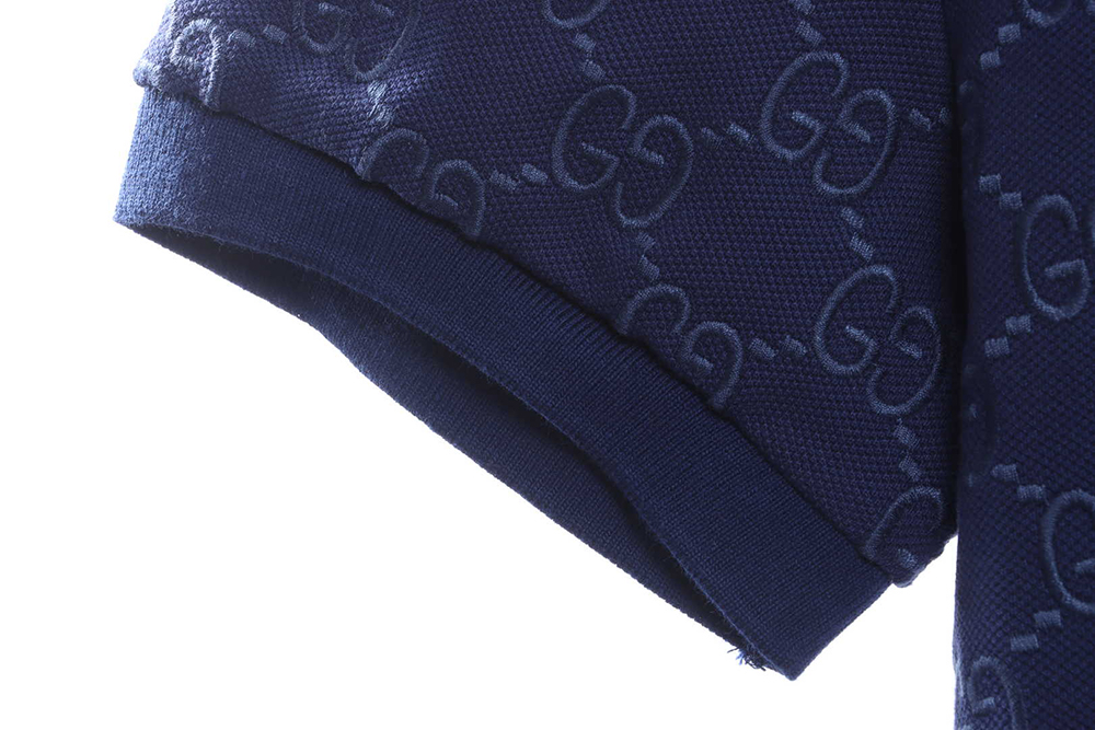 Gucci full pattern double G embroidery jacquard POLO shirt TSK1