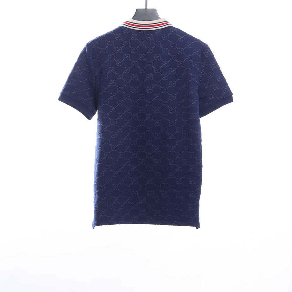 Gucci full pattern double G embroidery jacquard POLO shirt TSK1