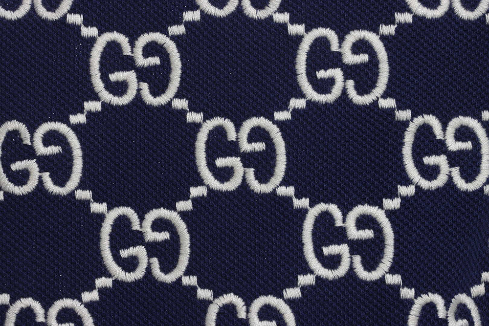 Gucci Full Pattern Double G Embroidered Jacquard POLO Shirt TSK3