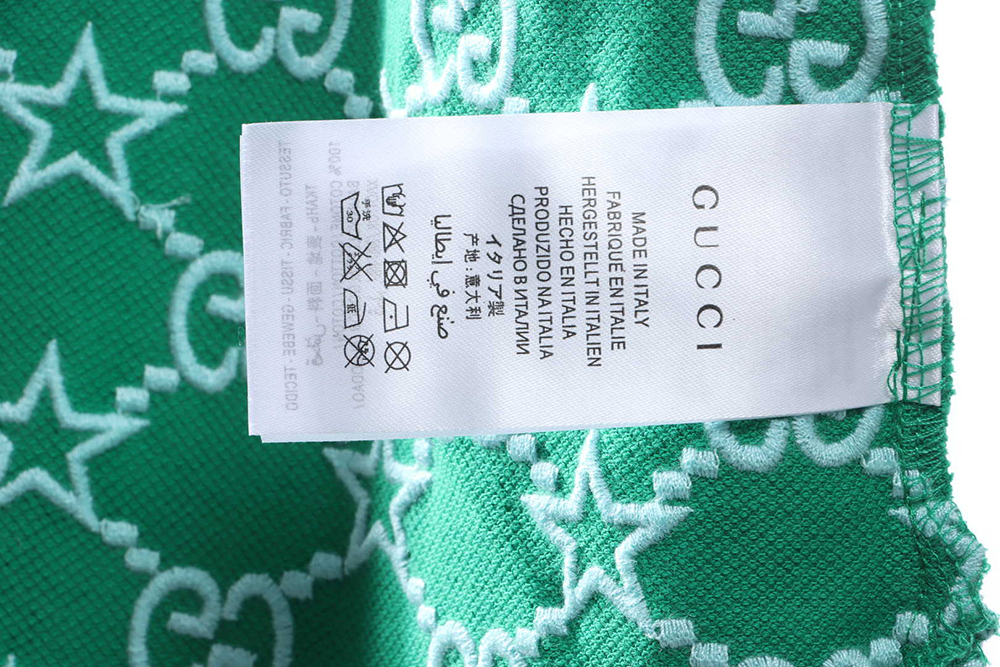 Gucci Full Pattern Double G Embroidered Jacquard POLO Shirt TSK6