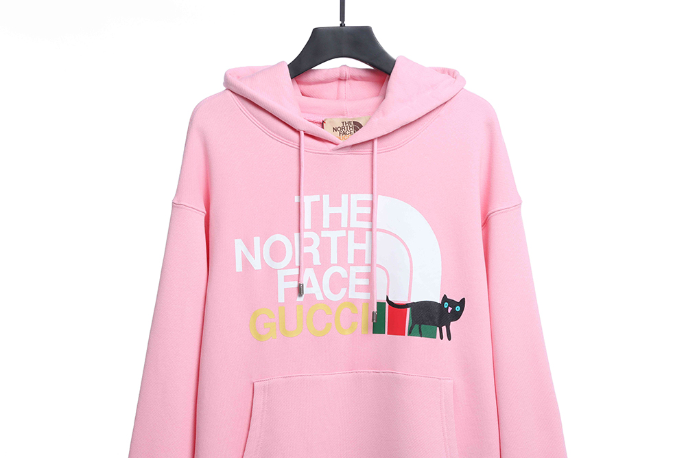 GUCCI north face joint black cat hoodie