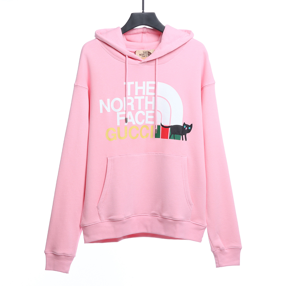 GUCCI north face joint black cat hoodie