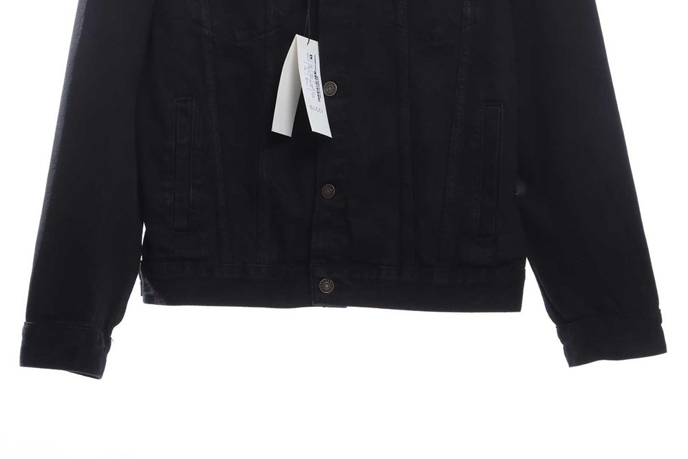 Gucci logo flocked denim jacket