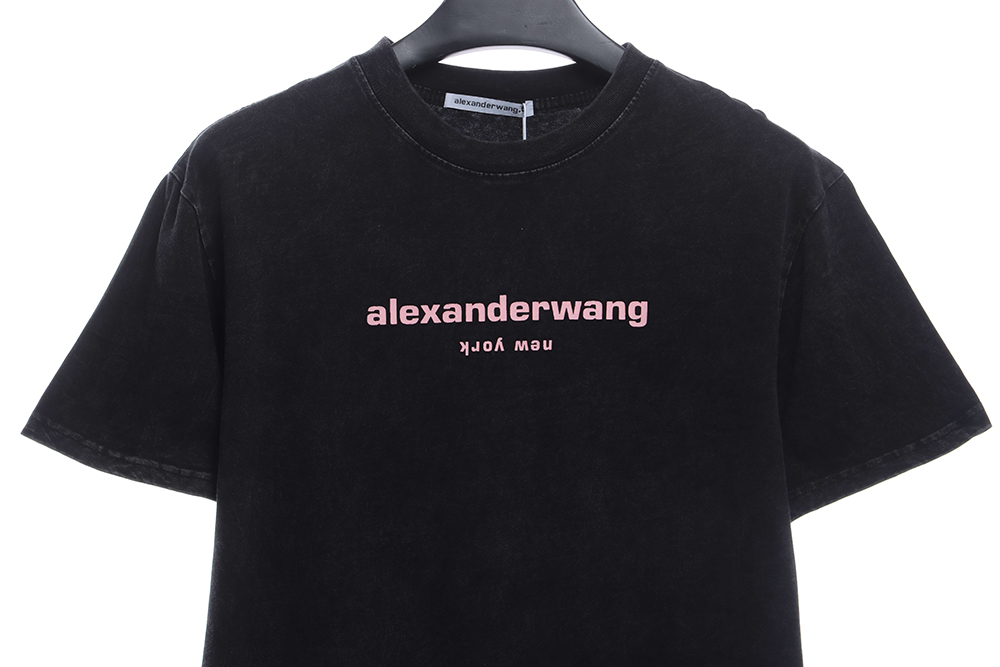Alexander Wang Washed Small Letter Foam Short Sleeve TSK1