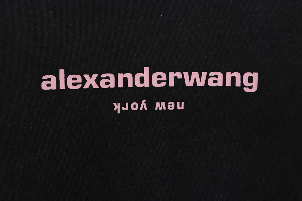 Alexander Wang Washed Small Letter Foam Short Sleeve TSK1