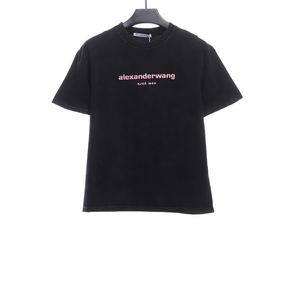 Alexander Wang Washed Small Letter Foam Short Sleeve TSK1