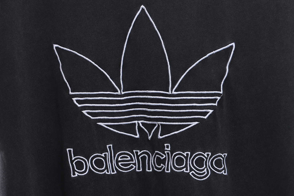 Balenciaga joint clover brand LOGO embroidery short sleeve TSK1