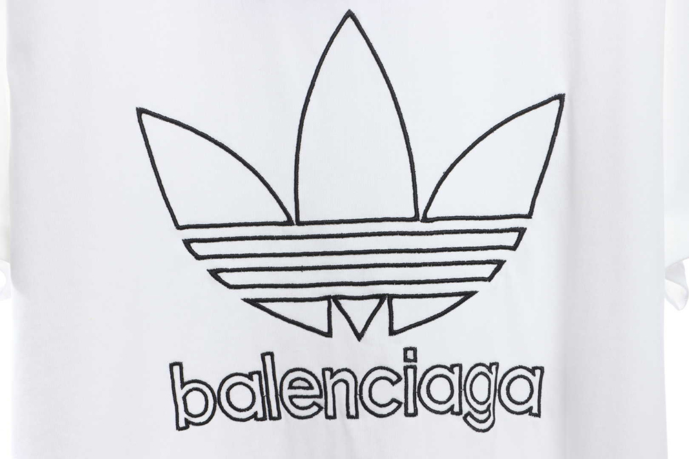Balenciaga joint clover brand LOGO embroidery short sleeves