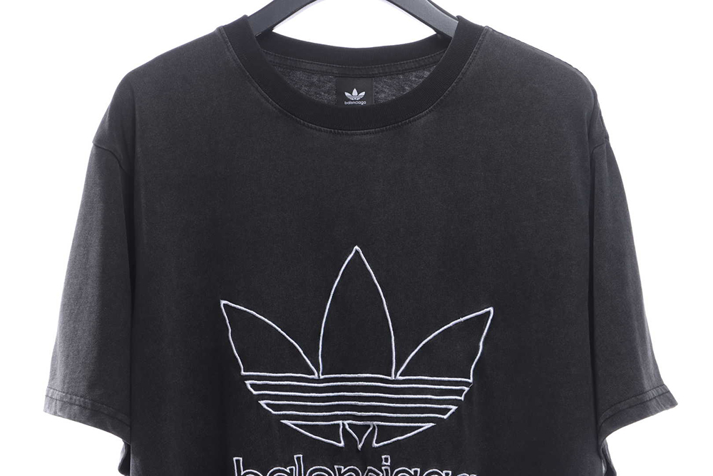 Balenciaga joint clover brand LOGO embroidery short sleeve TSK1