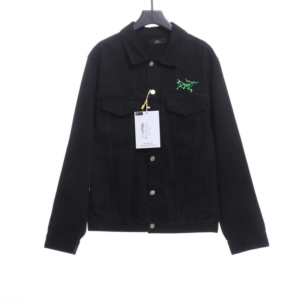 Arc'teryx fluorescent letters LOGO denim jacket