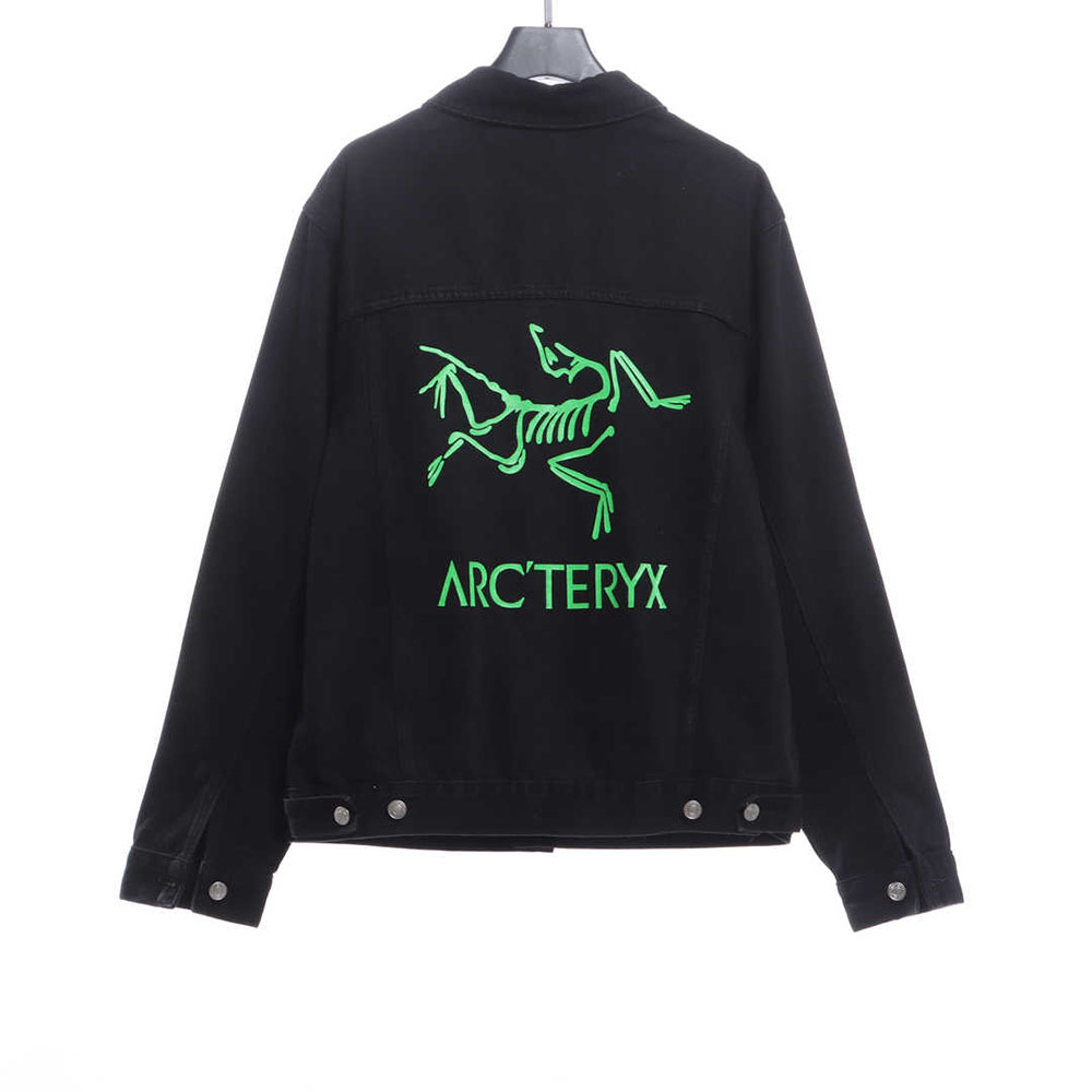 Arc'teryx fluorescent letters LOGO denim jacket