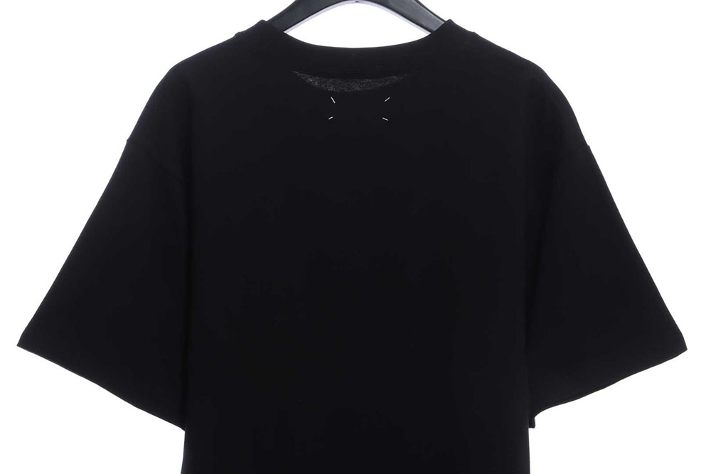 Margiela Black & White Upside Down Letter Embroidered Short Sleeves