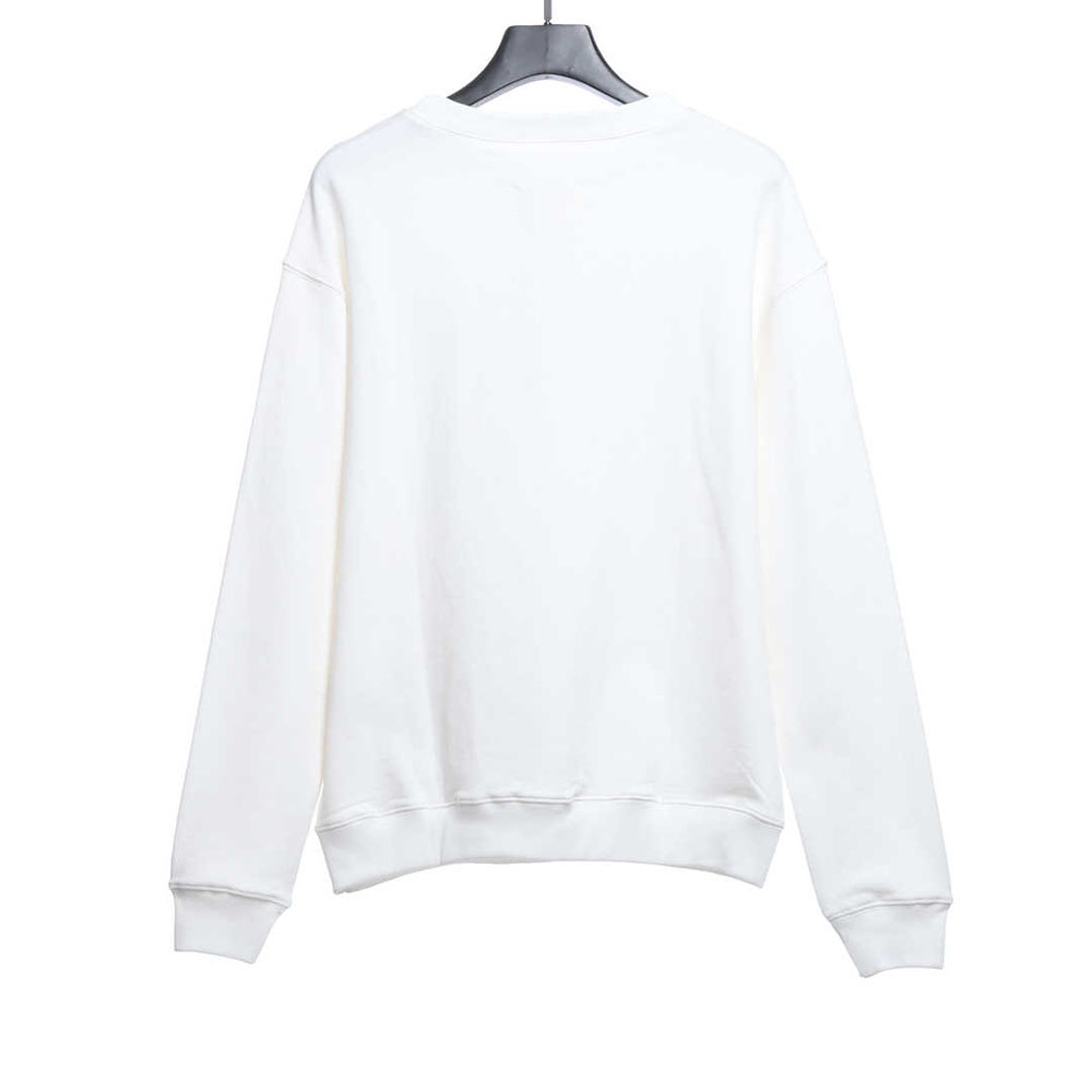 Madison Margiela Margiela red upside-down letter logo embroidery pullover round neck sweater TSK1