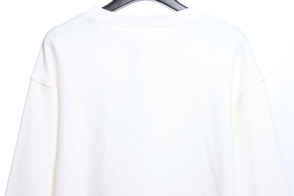 Madison Margiela Margiela red upside-down letter logo embroidery pullover round neck sweater TSK1