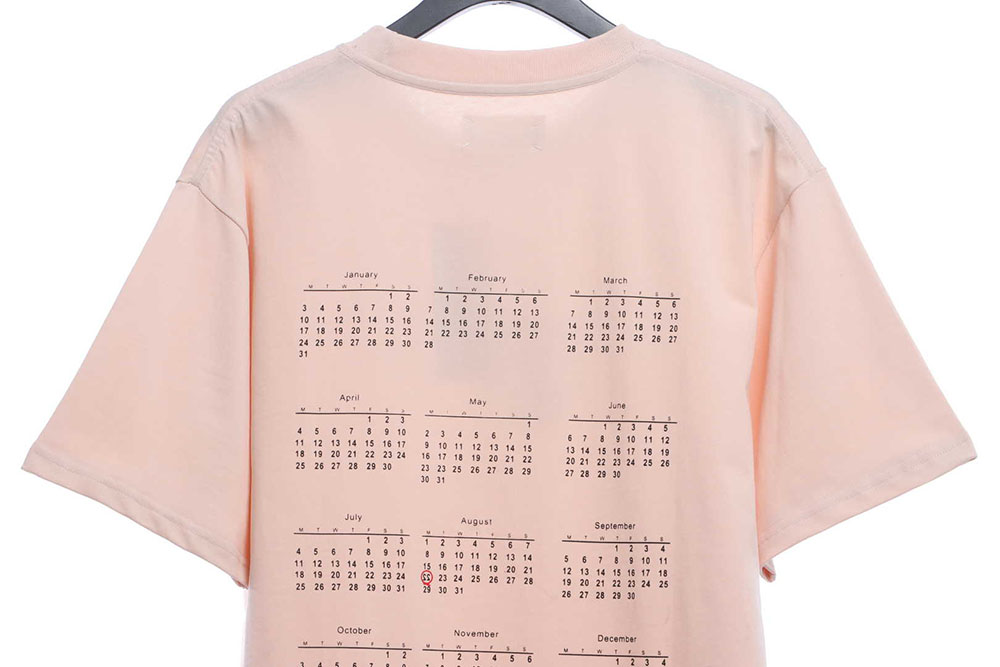 Margiela Classic Numbers Calendar Print Short Sleeve TSK1