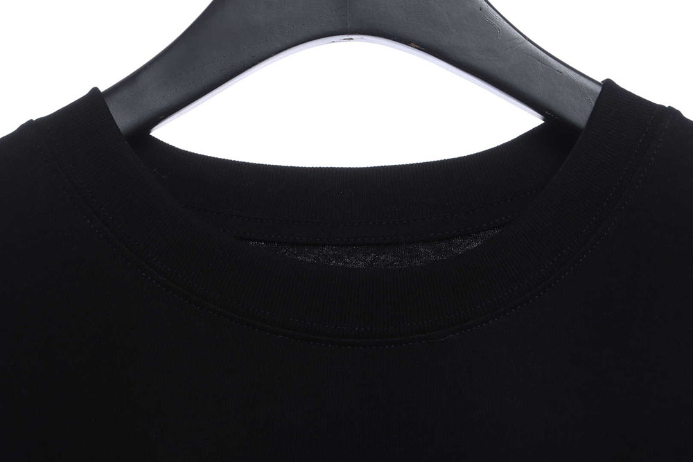 Margiela Black & White Upside Down Letter Embroidered Short Sleeves