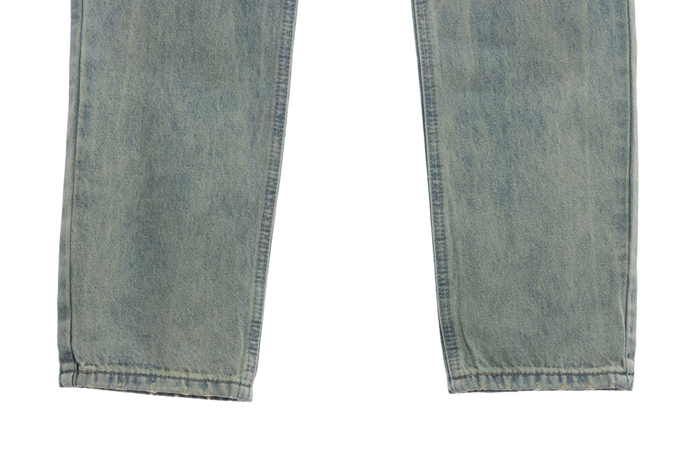Margiela distressed belt bag denim trousers