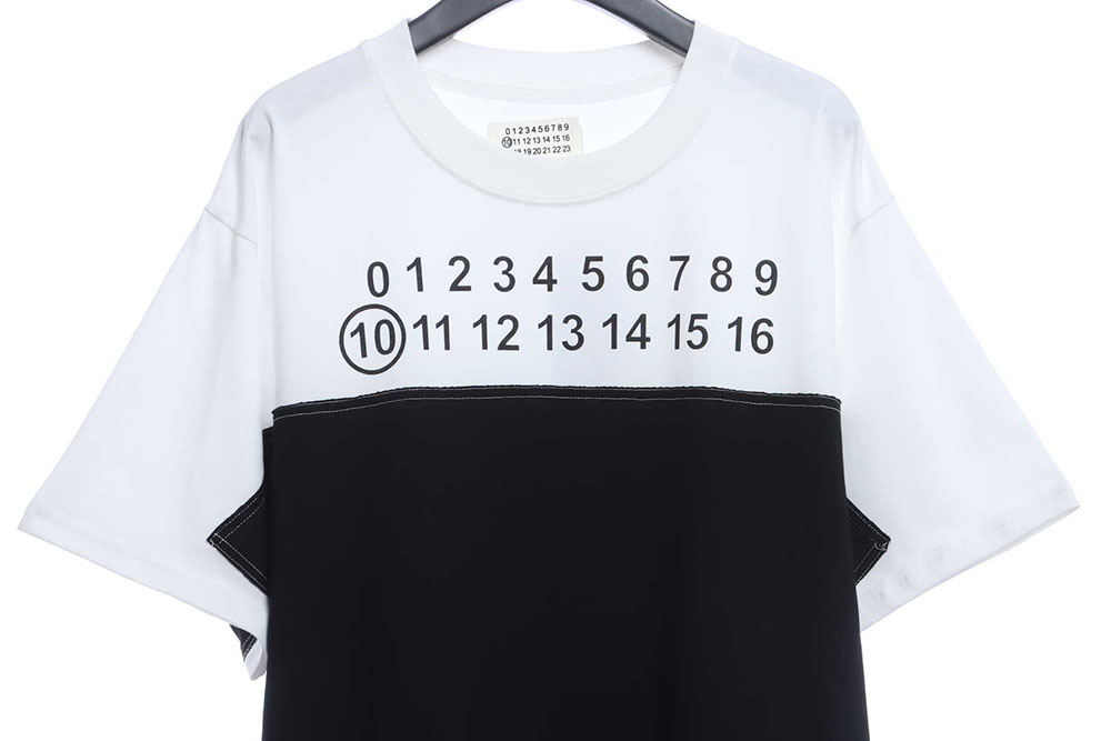 Margiela Number Size Chart Printed Panel Short Sleeve