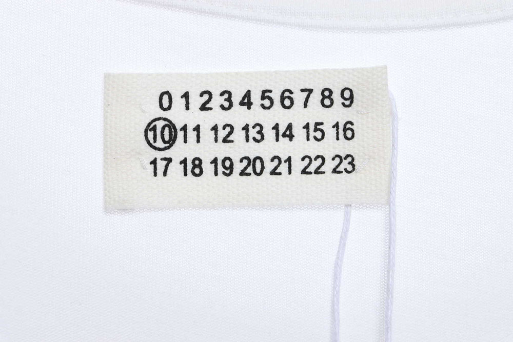 Margiela Number Size Chart Printed Panel Short Sleeve