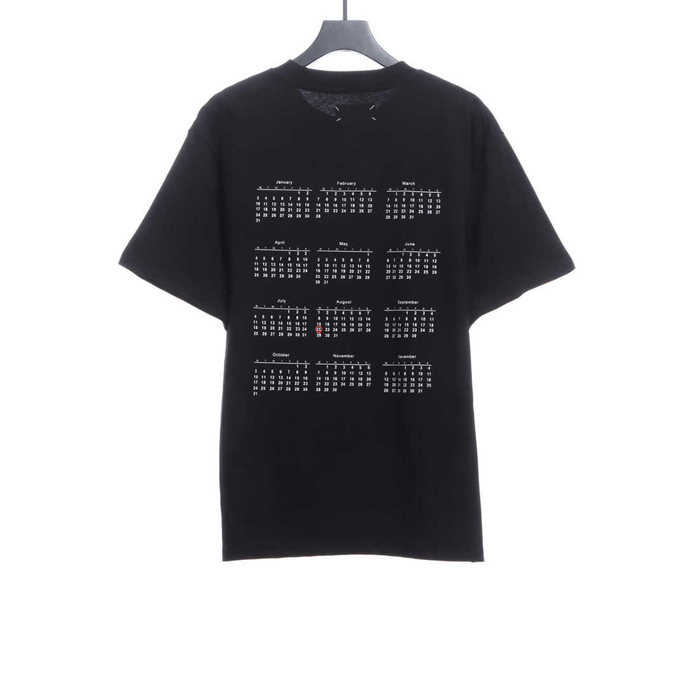 Margiela Classic Number Calendar Print Short Sleeve