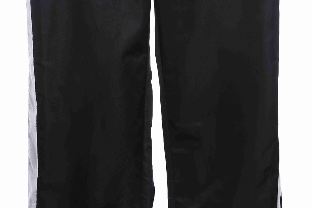 Prada color-block nylon double-zip trousers
