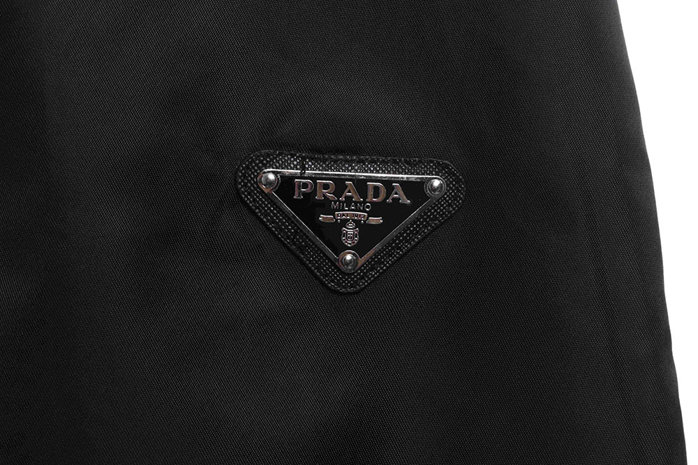 Prada color-block nylon double-zip trousers