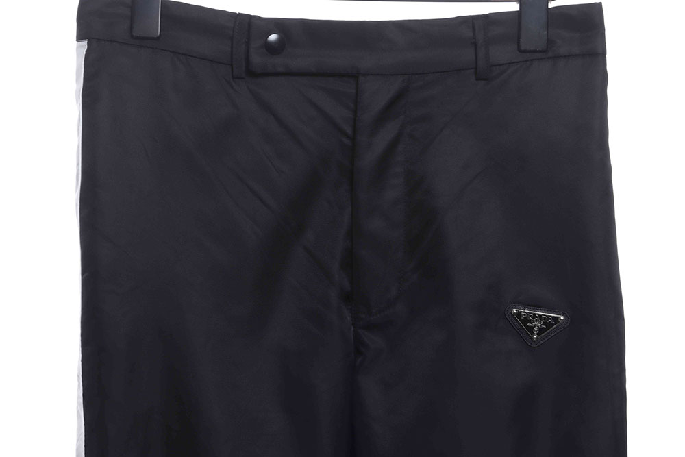 Prada color-block nylon double-zip trousers
