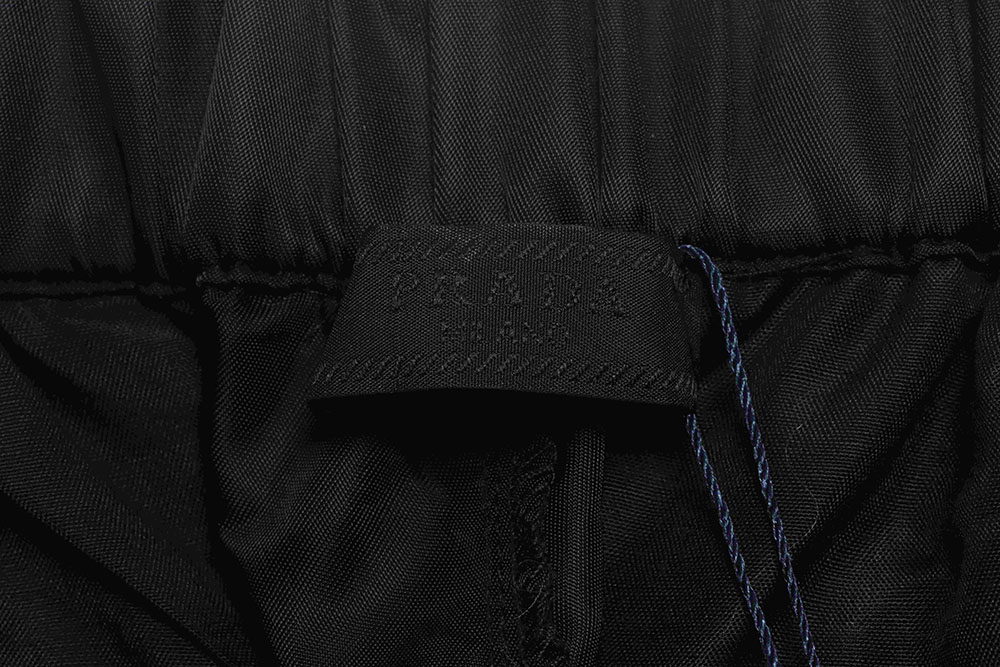 Prada color-block nylon double-zip trousers