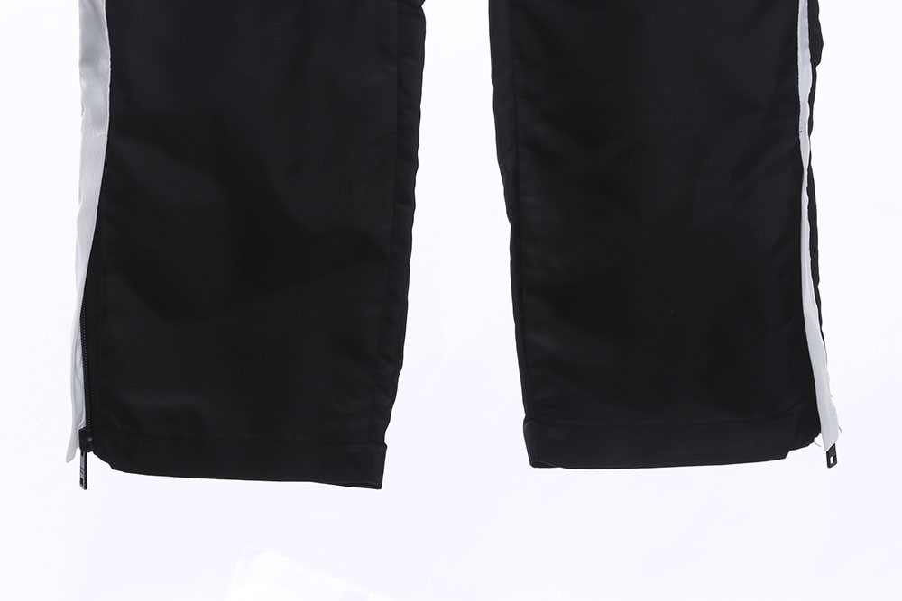 Prada color-block nylon double-zip trousers