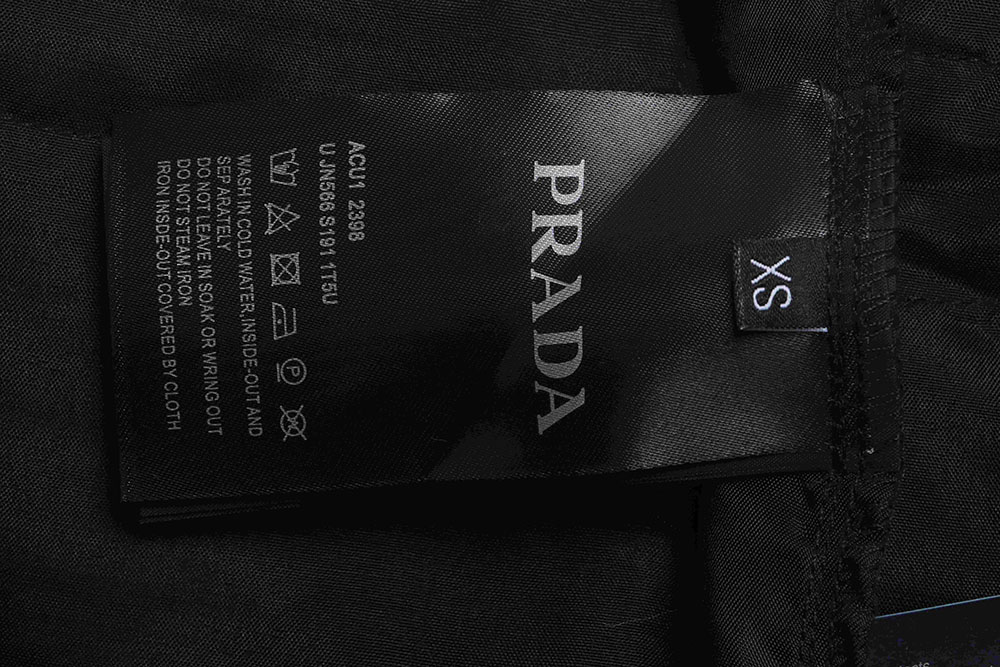 Prada color-block nylon double-zip trousers