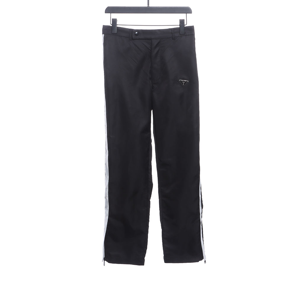 Prada color-block nylon double-zip trousers