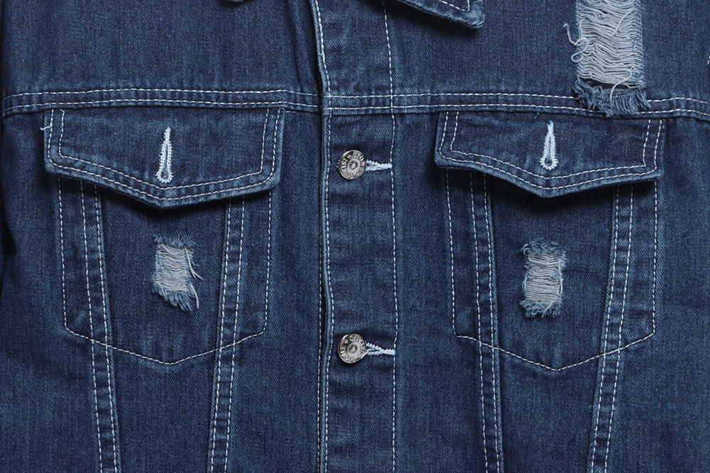 Stone Island Washed Distressed Denim Jacket TSK1