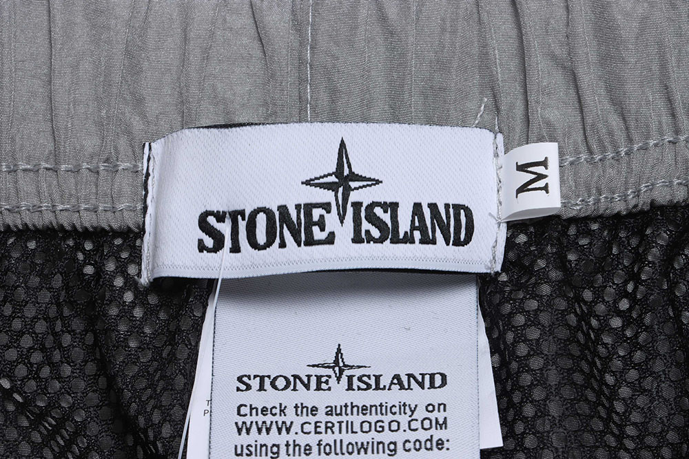 Stone Island Side Compass Large Embroidered Shorts TSK2