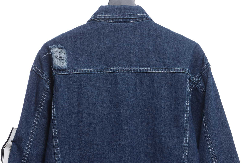 Stone Island Washed Distressed Denim Jacket TSK1