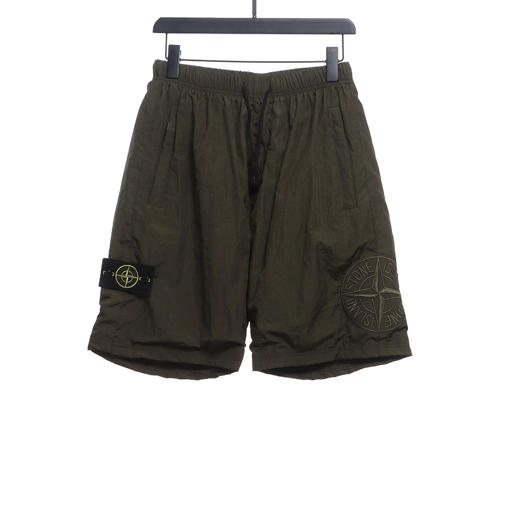 Stone Island Side Compass Large Embroidered Shorts TSK1