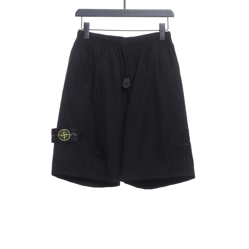 Stone Island Side Compass Oversize Embroidered Shorts