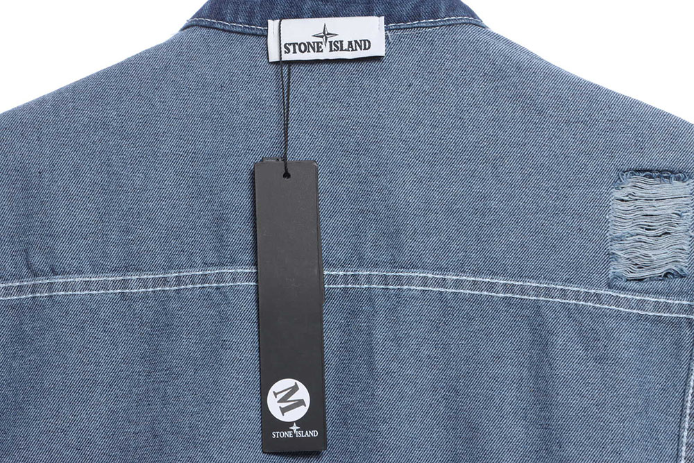 Stone Island Washed Distressed Denim Jacket TSK1