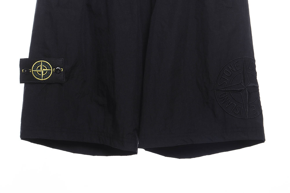 Stone Island Side Compass Oversize Embroidered Shorts