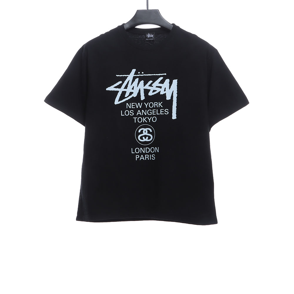 Stucey Classic World Tour Print Short Sleeve TSK2,Stussy